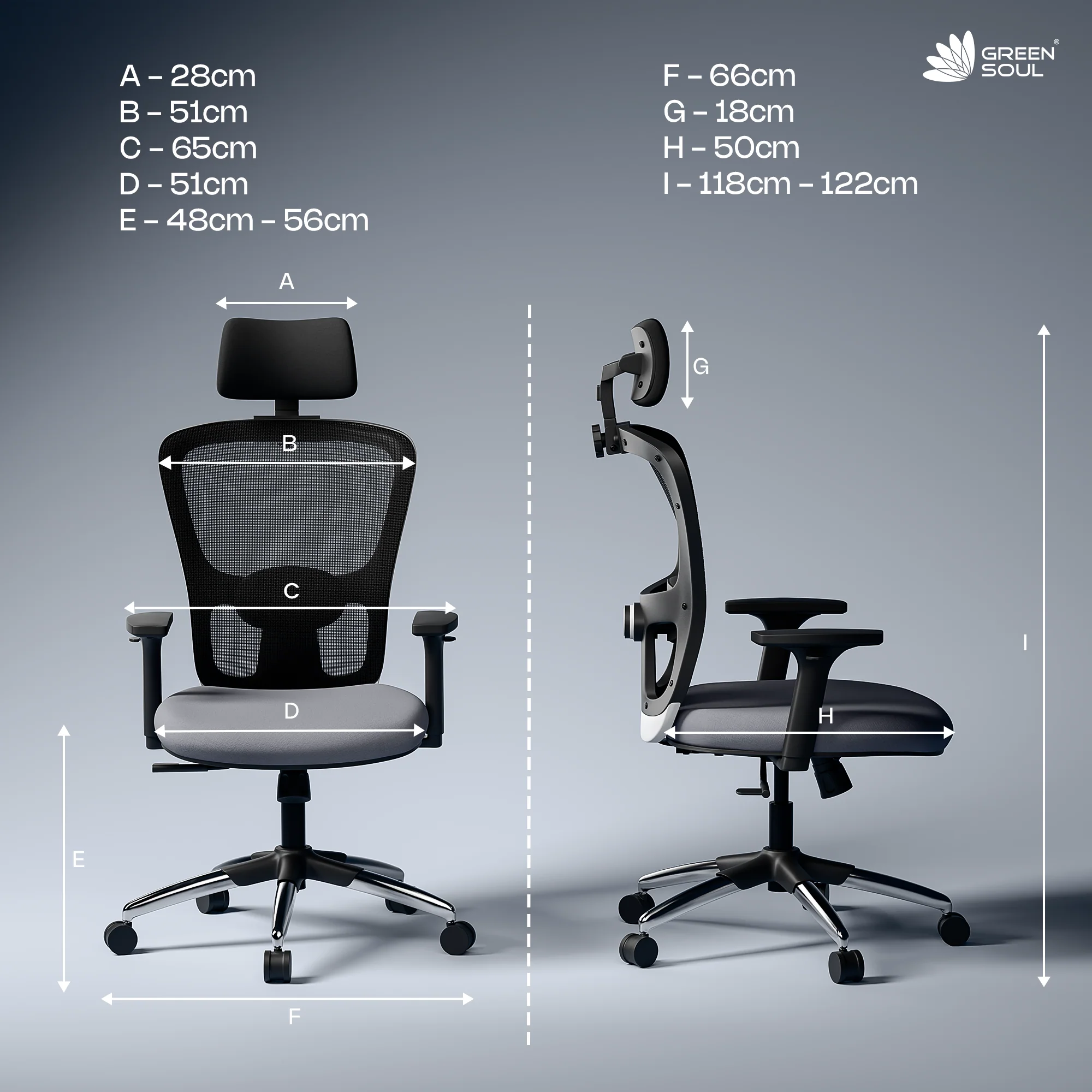 Green Soul Jupiter Superb High Back Mesh Office Chair - Image 23