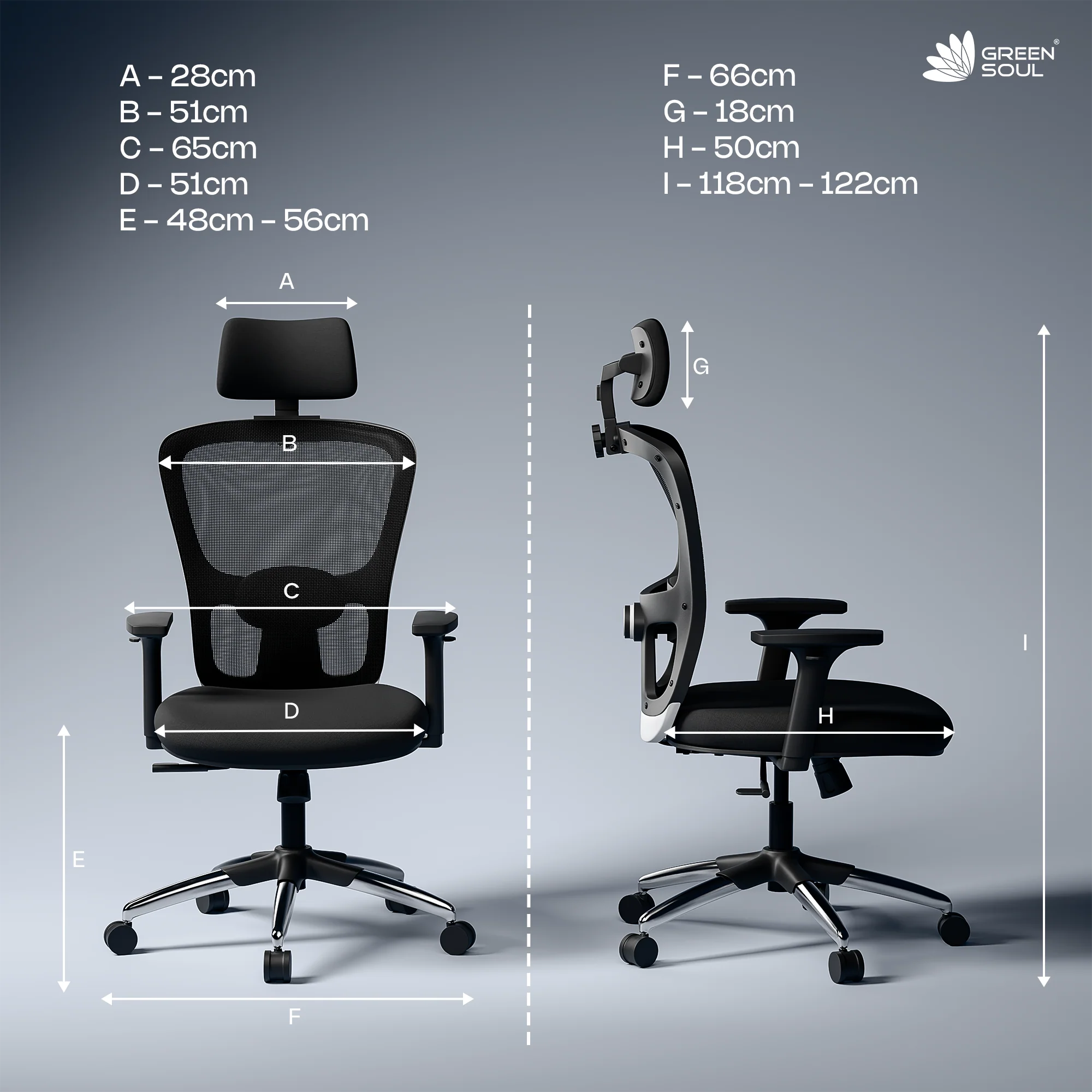 Green Soul Jupiter Superb High Back Mesh Office Chair - Image 34