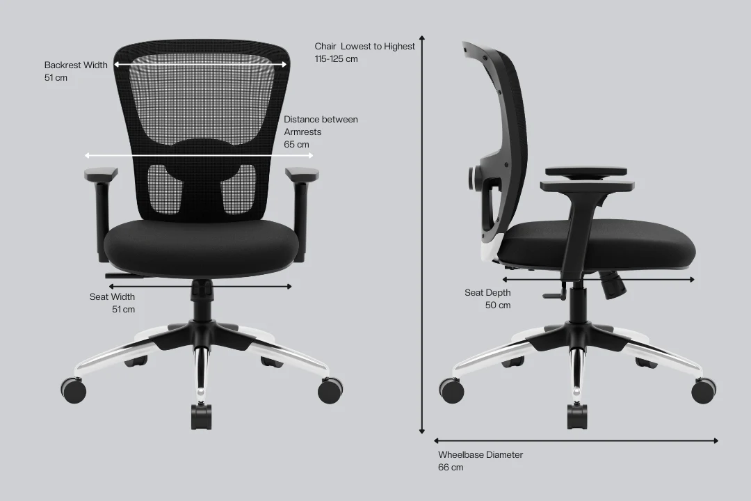 Green Soul Jupiter Superb Mid Back Mesh Office Chair - Image 9