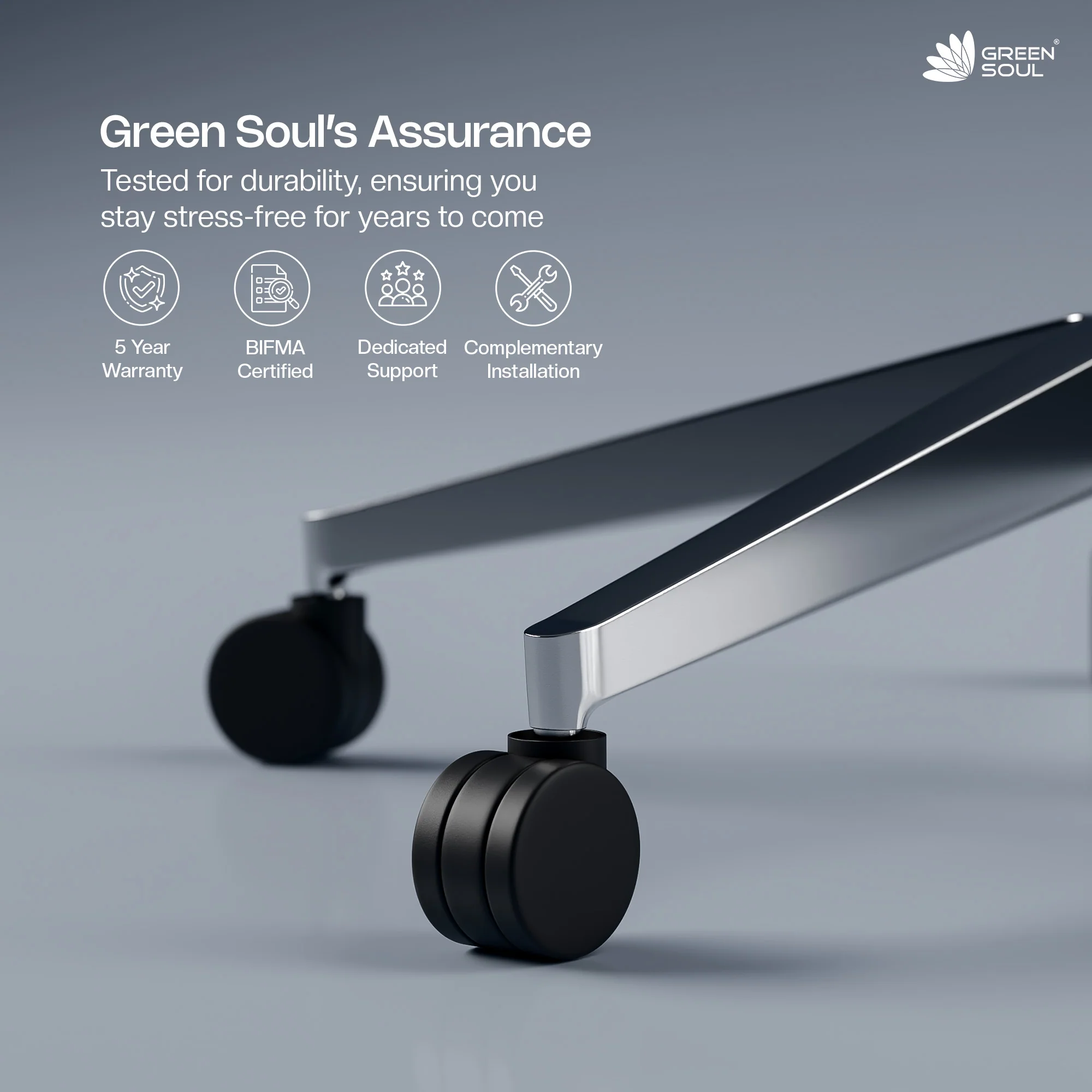 Green Soul Cosmos Pro Minimal Design Ergonomic Office Chair Intelli-Adapt 4D armrest - Image 12