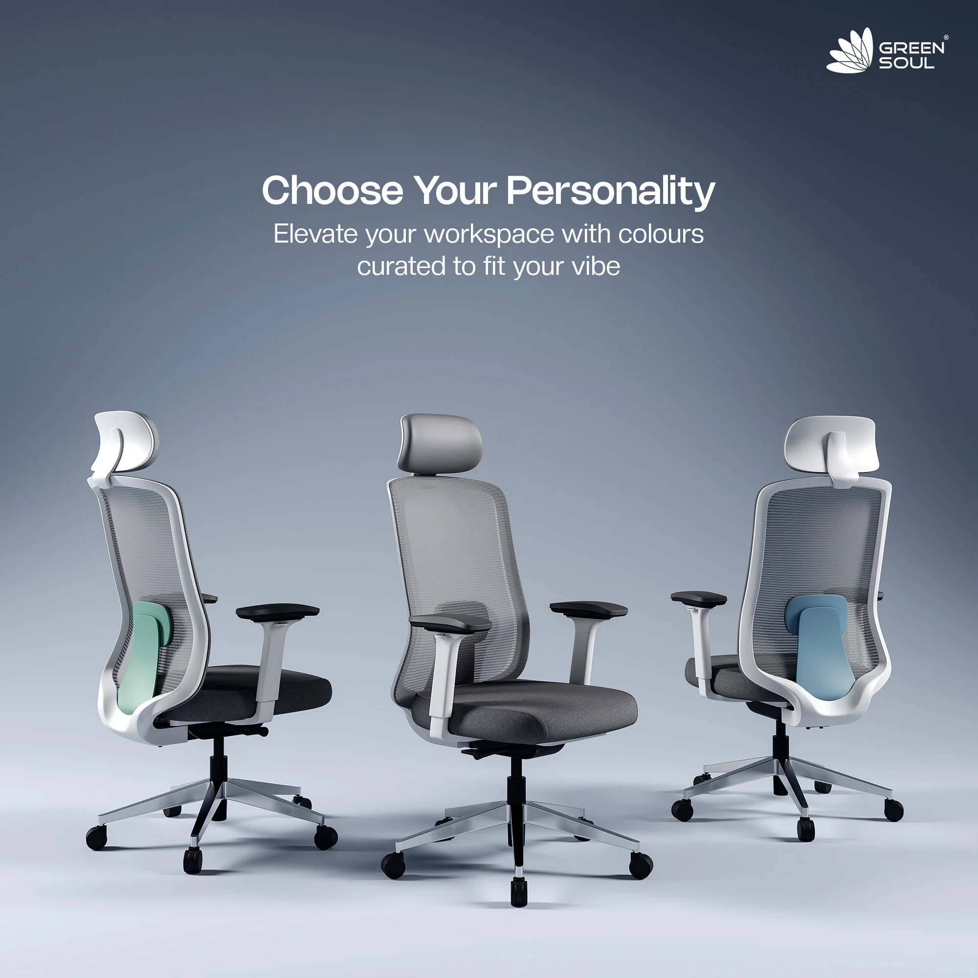 Green Soul Cosmos Pro Minimal Design Ergonomic Office Chair Intelli-Adapt 4D armrest - Image 17
