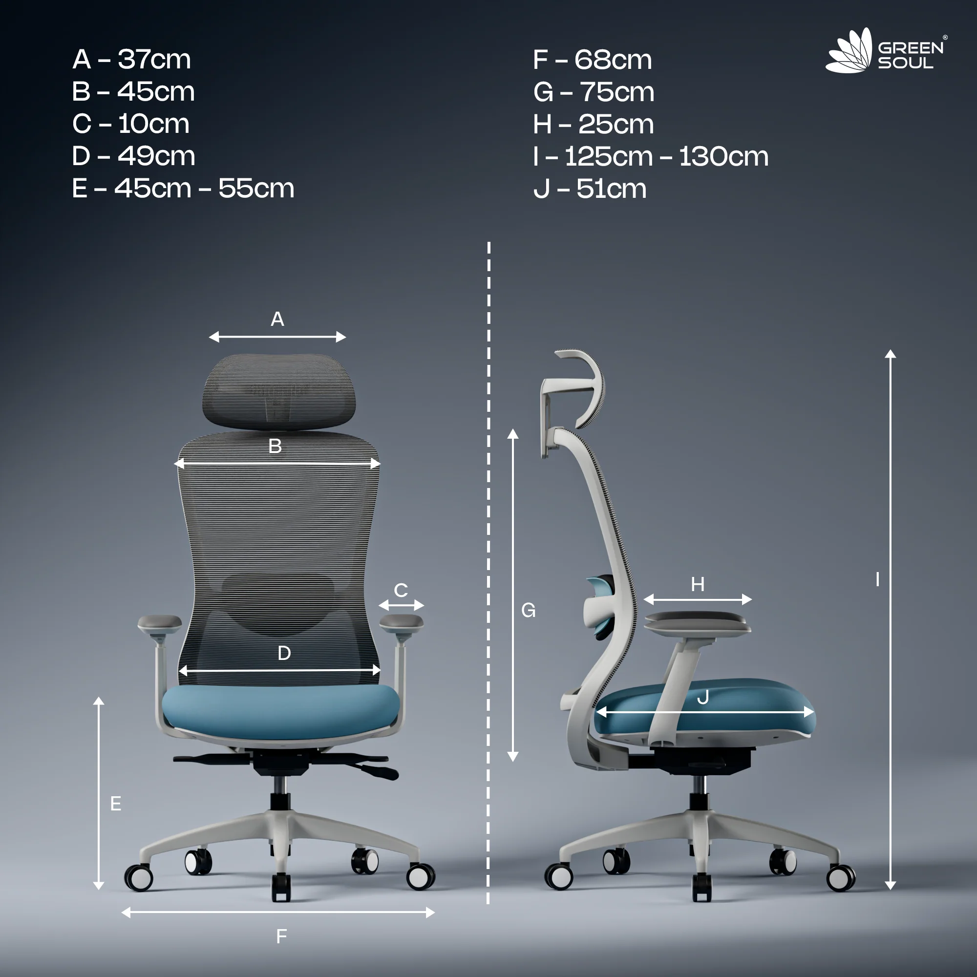 Green Soul Galaxy Ergonomic Office Chair - Image 14
