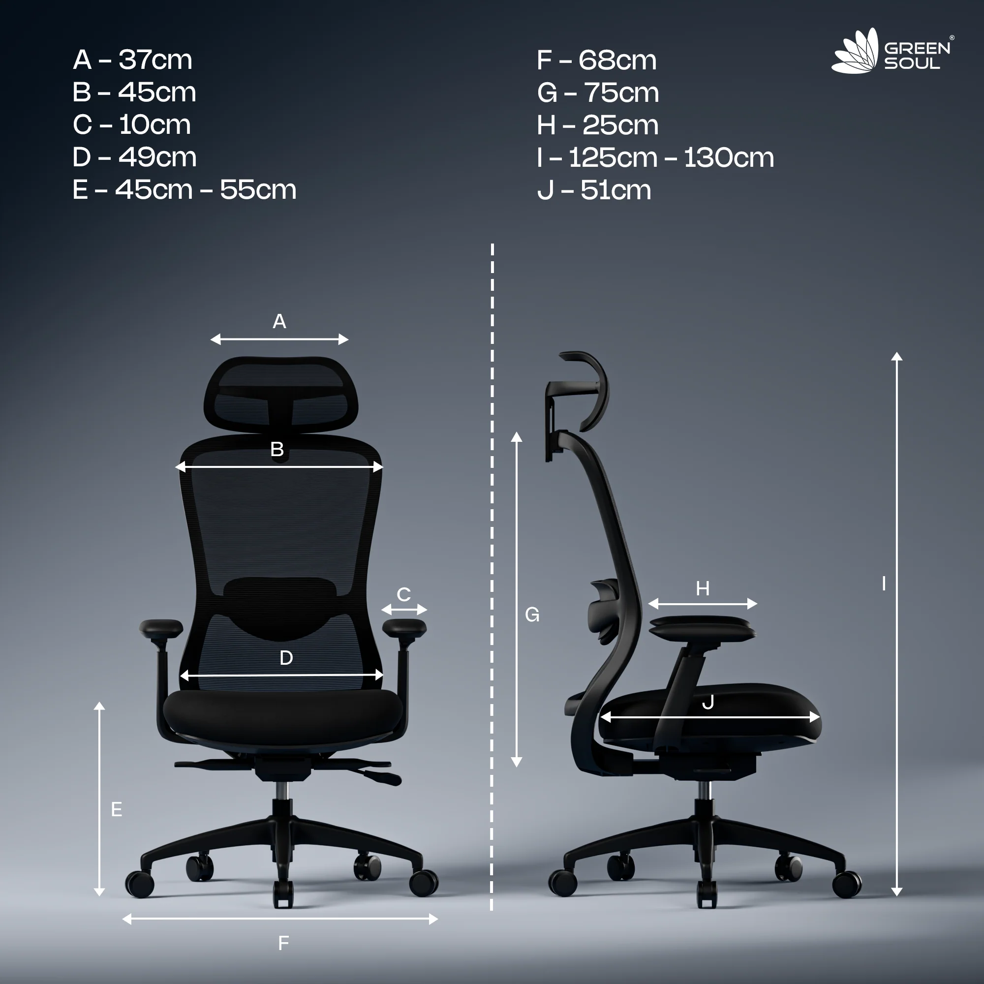 Green Soul Galaxy Ergonomic Office Chair - Image 22