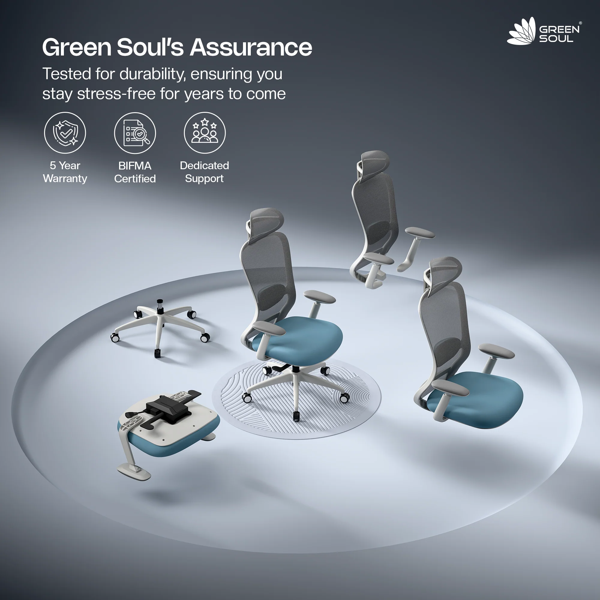 Green Soul Galaxy Ergonomic Office Chair - Image 38