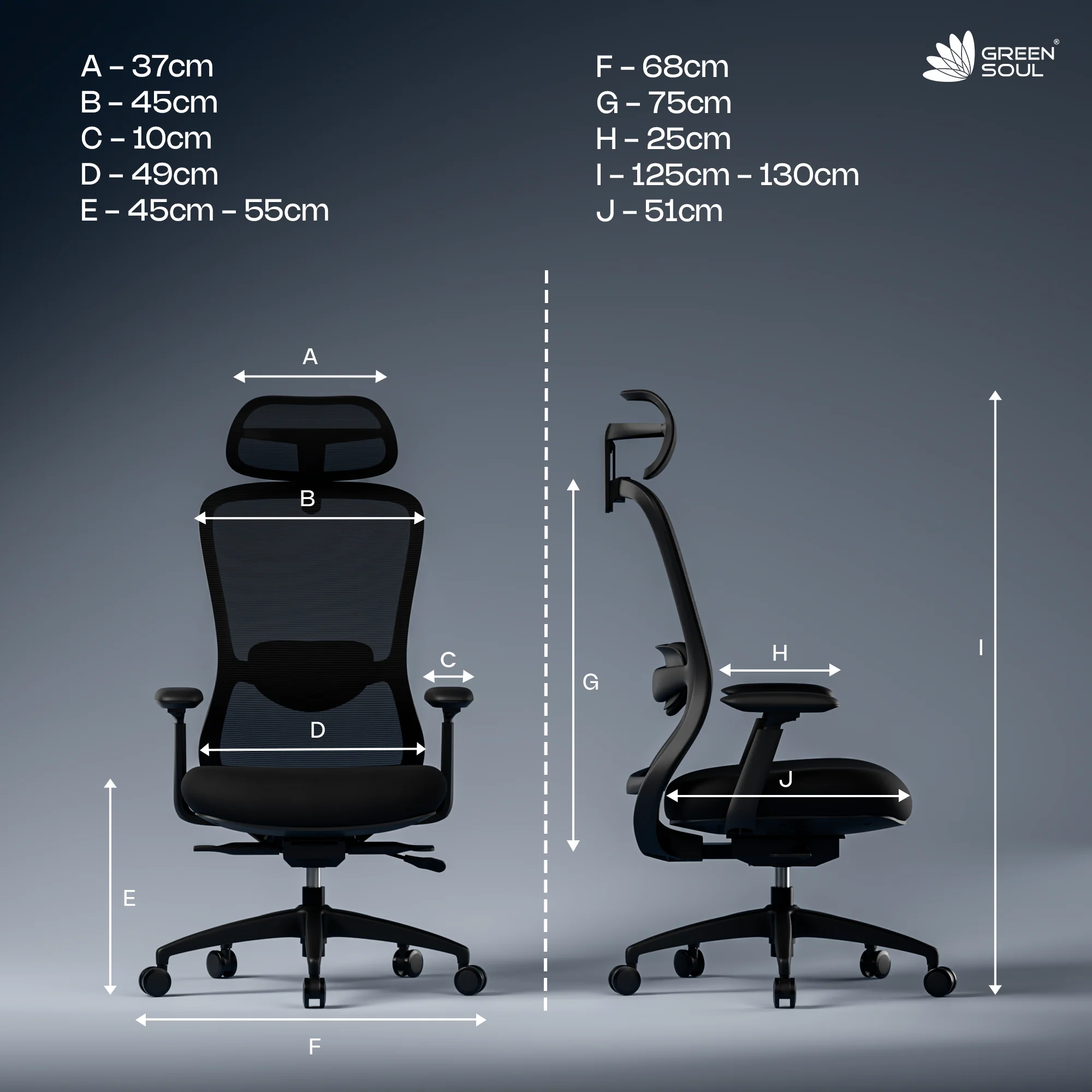 Green Soul Galaxy Ergonomic Office Chair - Image 47