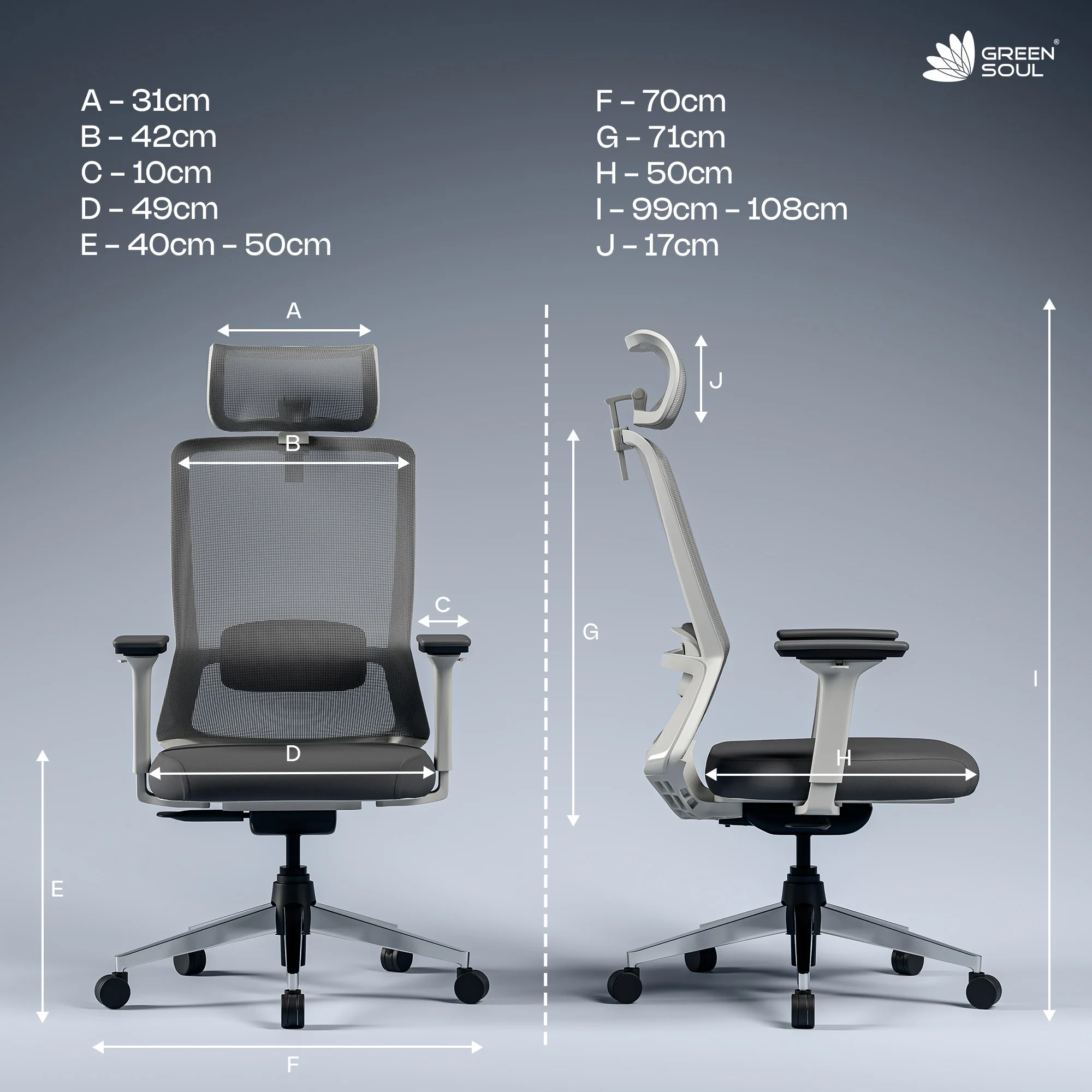 Green Soul Leo Superb  Ergonomic Office Chair - Image 6