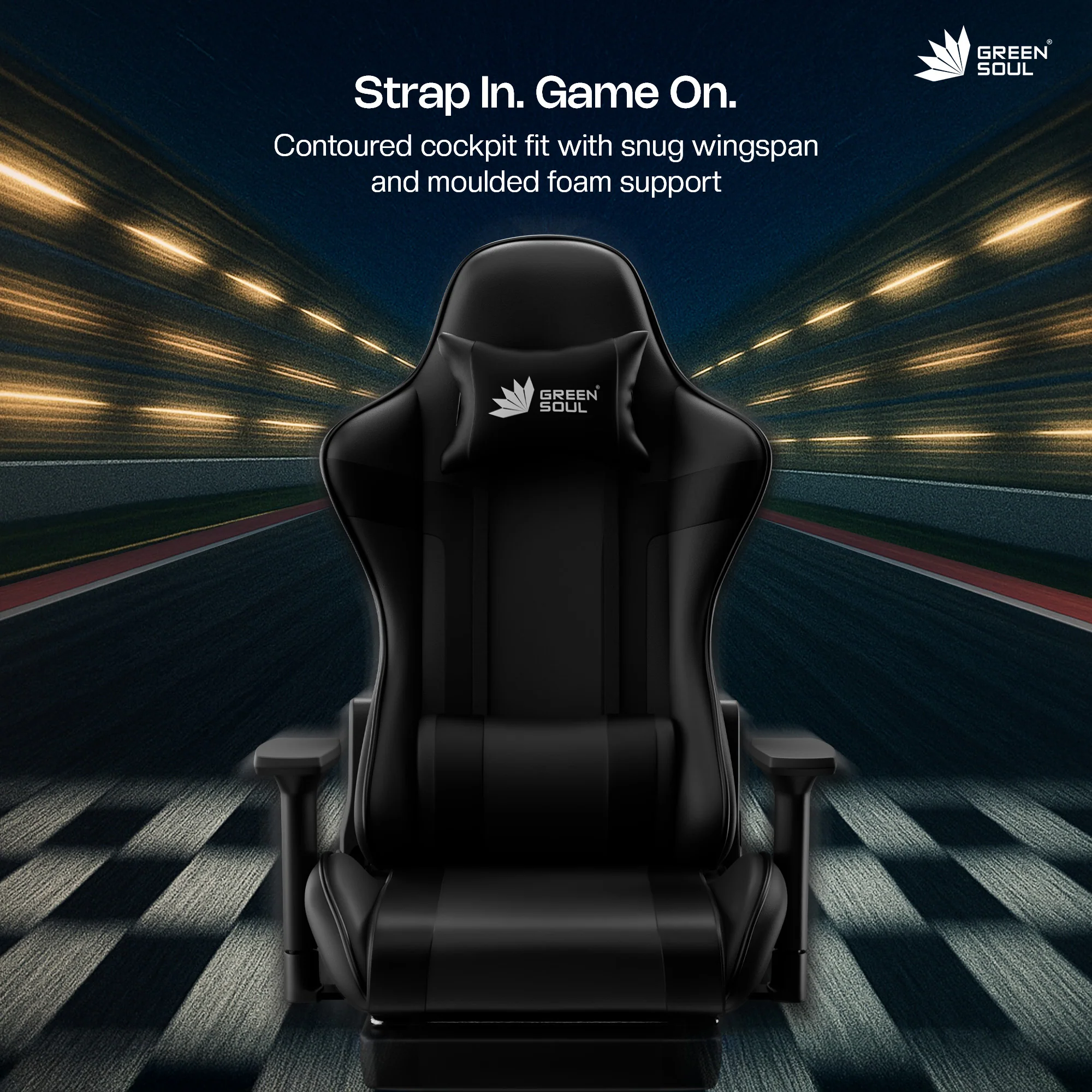 Green Soul Raptor Pro Racing Edition with Footrest Gaming Chair - Image 19