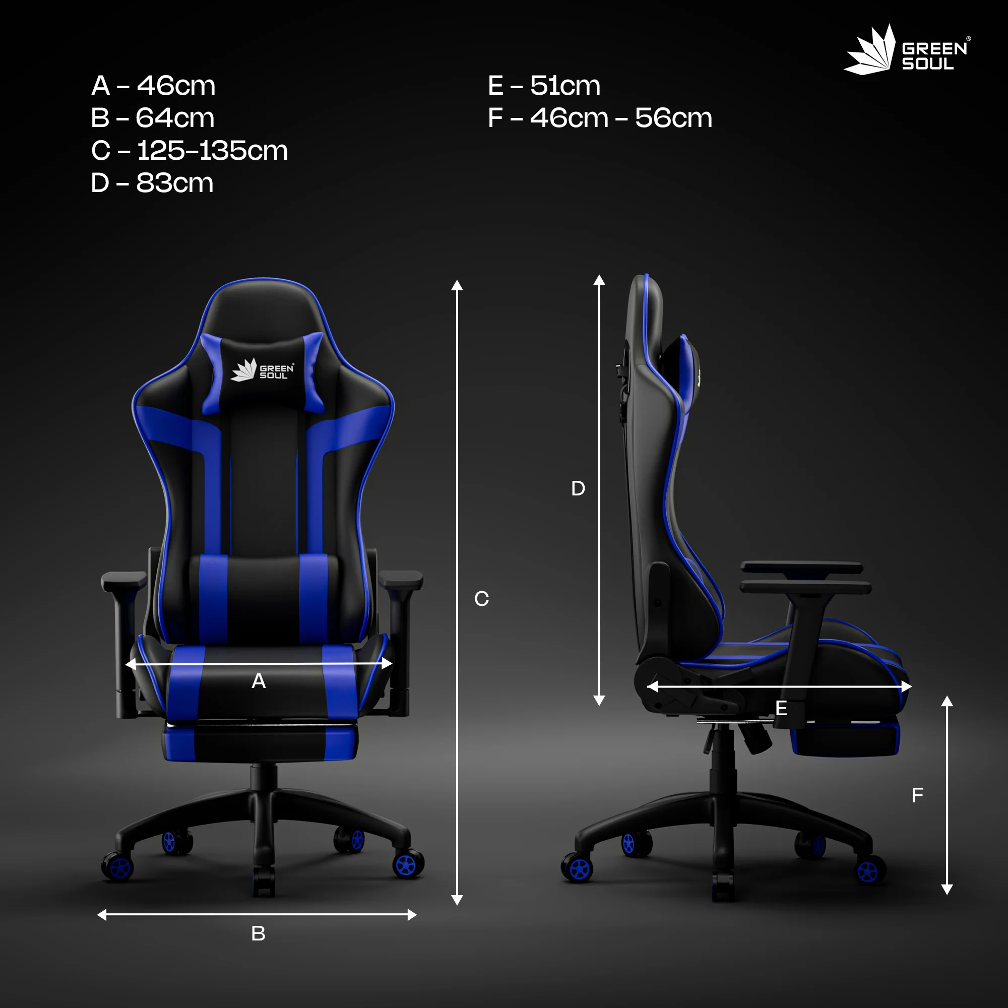 Green Soul Raptor Pro Racing Edition with Footrest Gaming Chair - Image 21