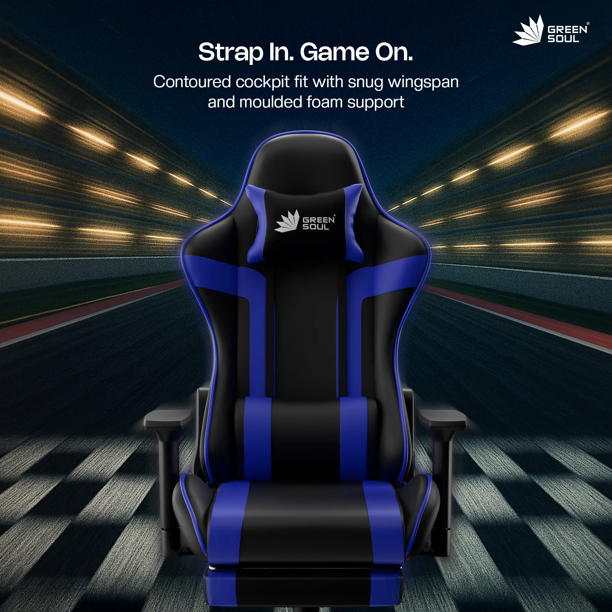 Green Soul Raptor Pro Racing Edition with Footrest Gaming Chair - Image 26