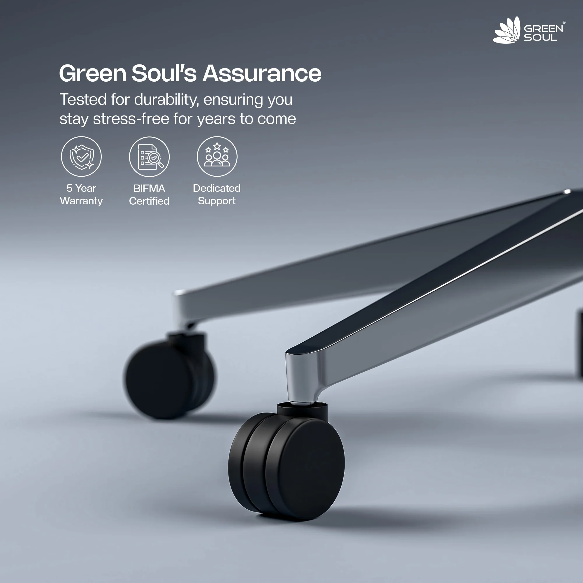 Green Soul Zodiac Superb with Upgraded Cushioned Lumbar Intelli-Adapt Recline Office Chair - Image 17