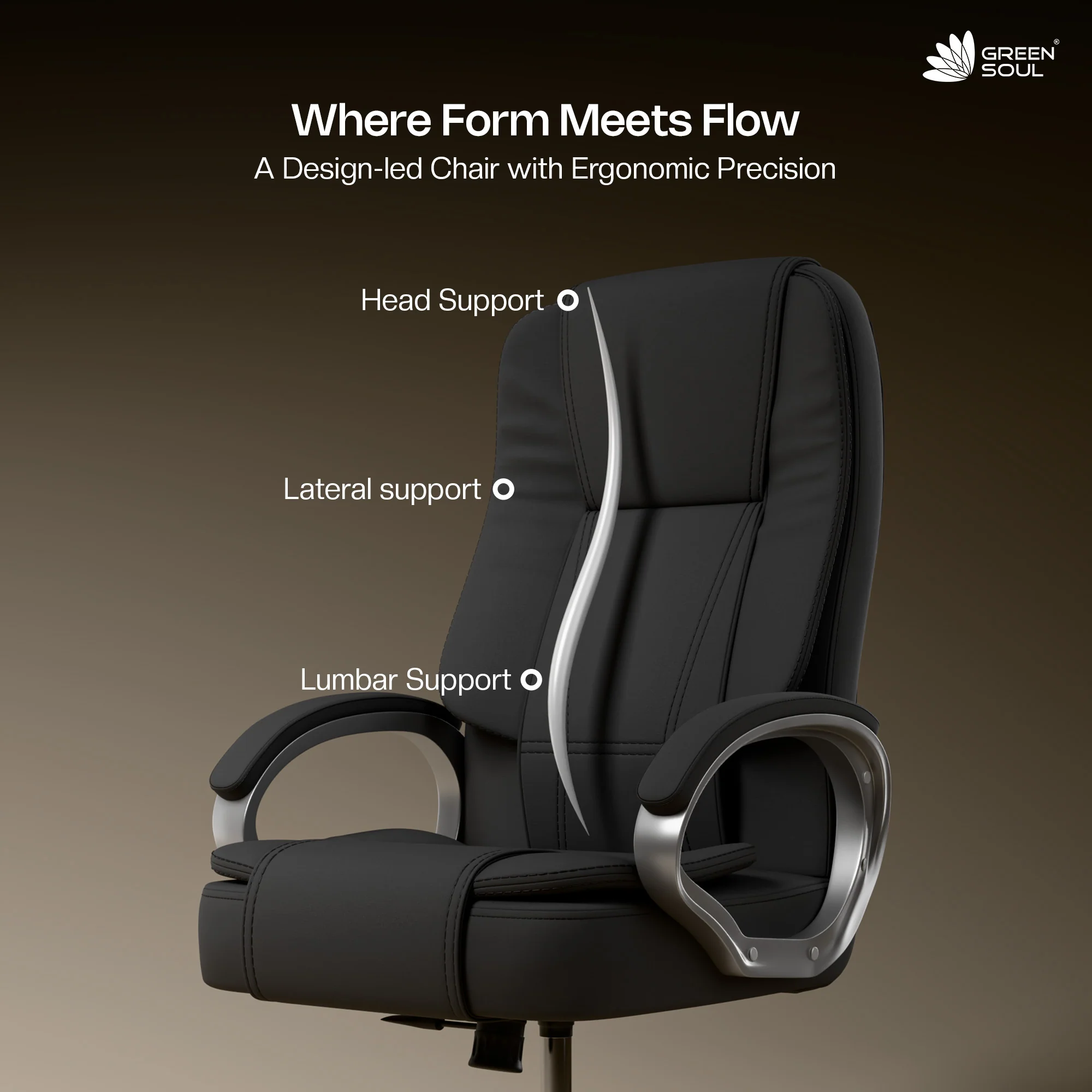 Green Soul Vienna Fabric Executive Chair - Image 49