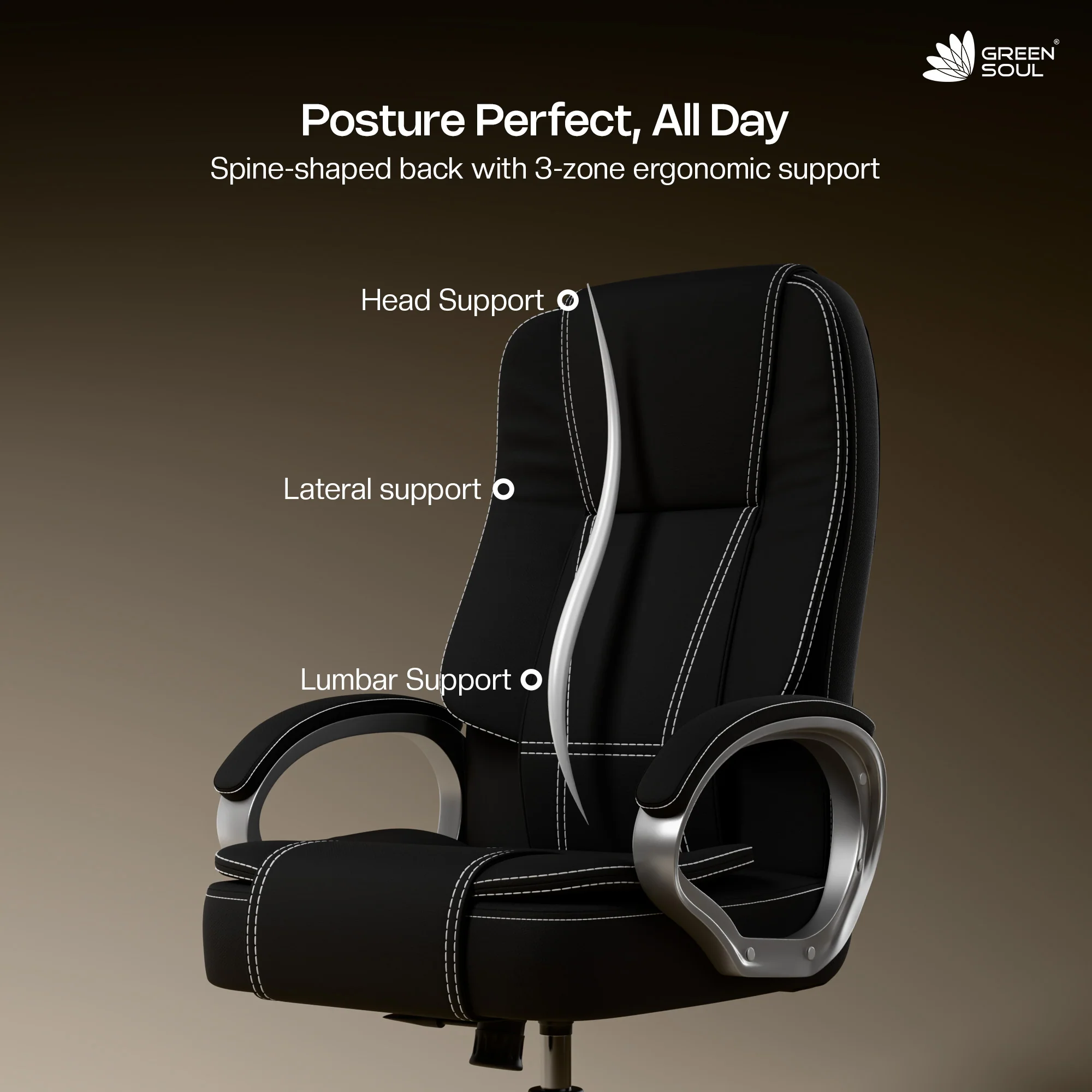 Green Soul Vienna Fabric Executive Chair - Image 54